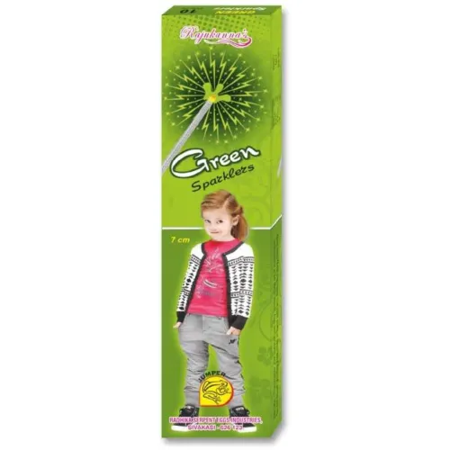 7 cm Green Sparklers