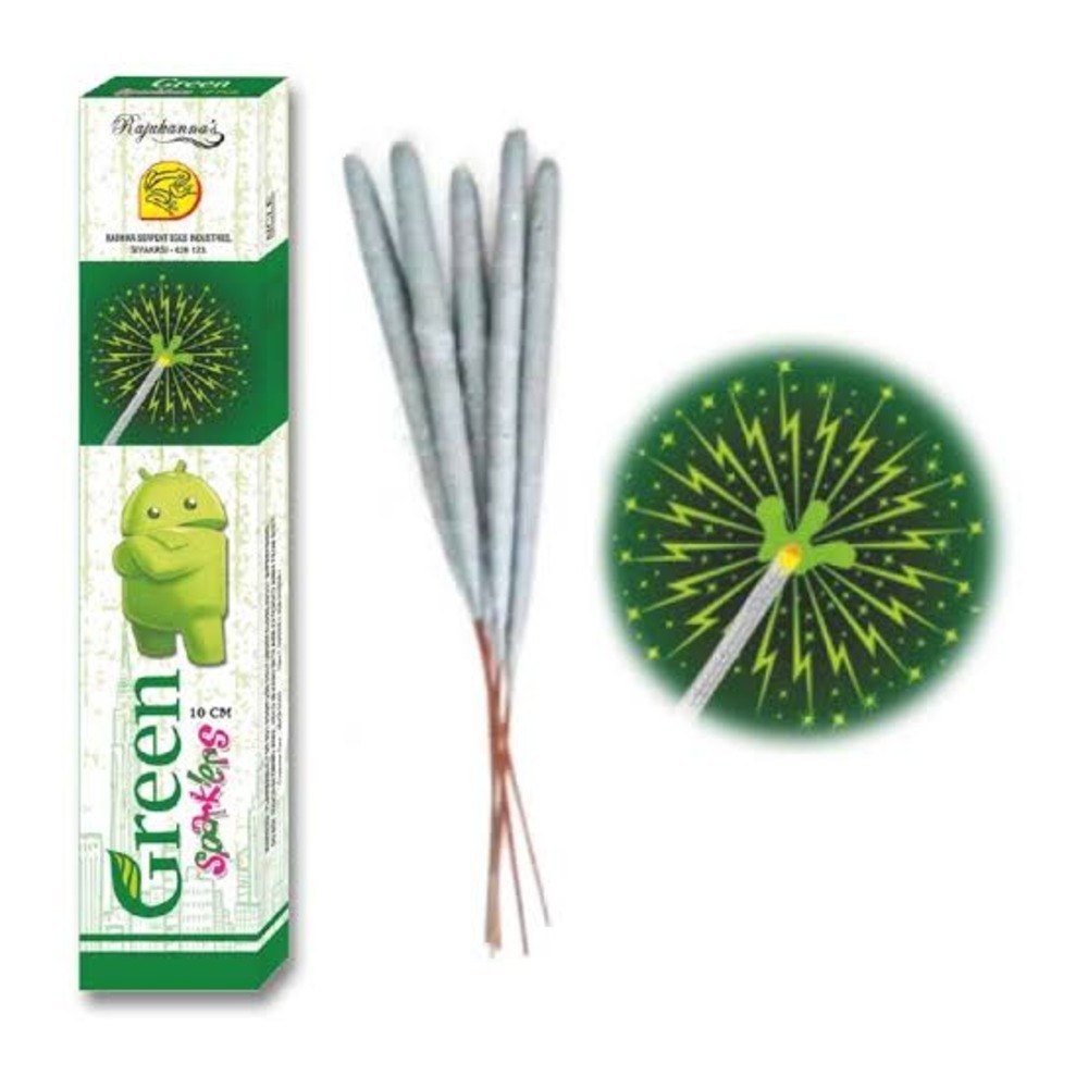 10 cm Green Sparklers